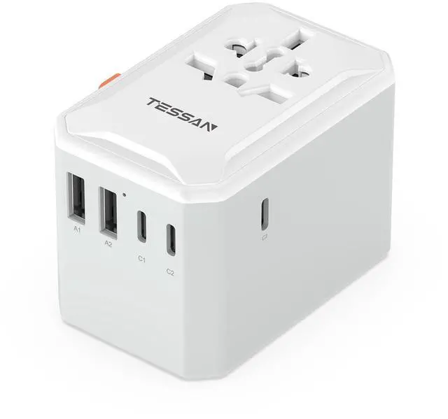 Alt view image 8 of 14 - Universal Travel Adapter, International Power Adapter with 5 USB Ports (3 USB C), Worldwide Plug Adaptor for US to Europe UK France Germany Spain Ireland Australia Japan (Type C G A I)