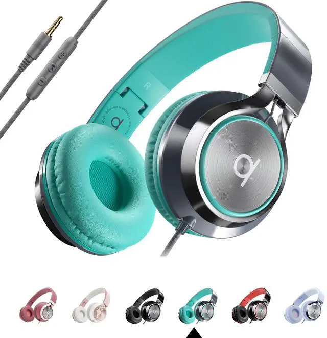 Alt view image 8 of 14 - CL750 Wired Headphones with Mic Noise Isolating On-Ear Headphones for Computer and Laptop Wired, Plug in Corded Headphone with Wire (Foldable, Aux Jack 3.5mm)