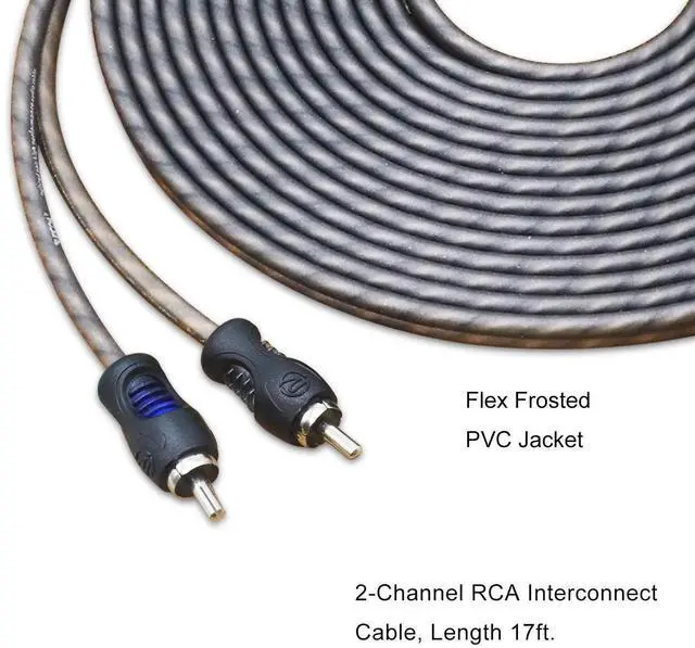 Alt view image 11 of 12 - RCI217-6 99.99% Oxygen Free Copper 17ft 2-Channel RCA Audio Cable Twisted Pair with Noise Reduction 6 Pack