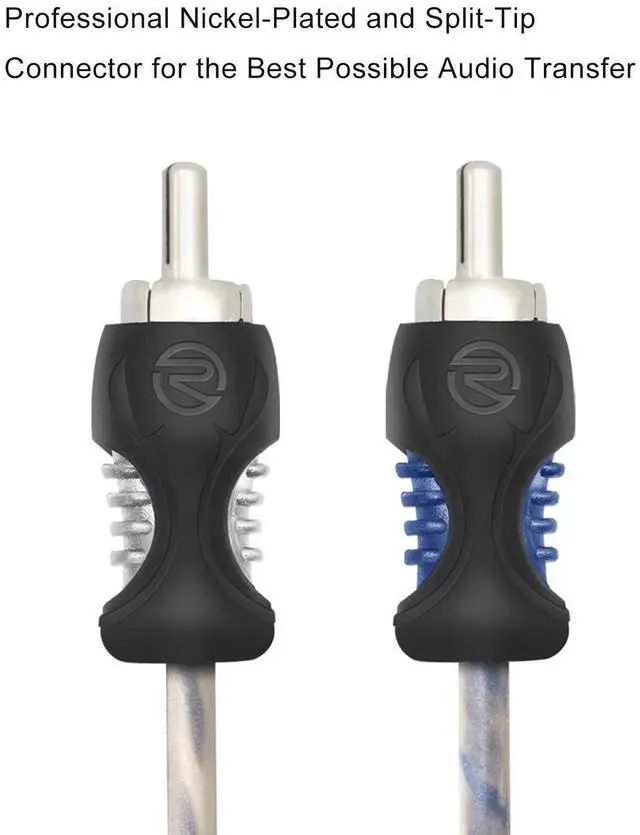 Alt view image 10 of 12 - RCI217-6 99.99% Oxygen Free Copper 17ft 2-Channel RCA Audio Cable Twisted Pair with Noise Reduction 6 Pack