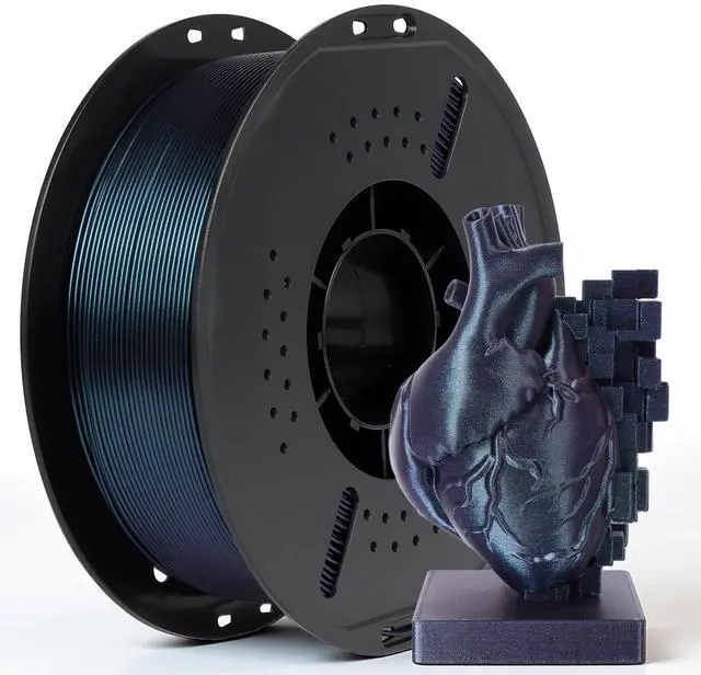 Alt view image 8 of 14 - 3D Printing Filament, PLA 3D Printer Filament 1.75mm Burnt Titanium Galaxy Bundle, Chameleon Changing Colors with Light, 1kg Spool(2.2lbs), Fit Most FDM 3D Printers