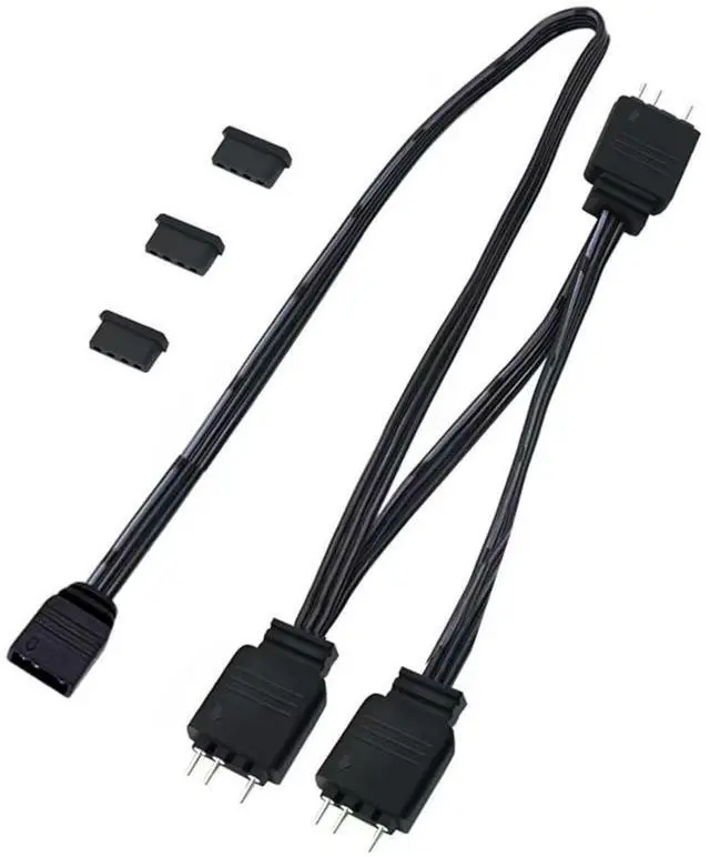 Main image of ARGB 4P-3PIN 1 Female to 3 Male Addressable RGB Synchronised Extension Cable (17.7in/45cm) Compatible with Most Popular motherboards, ARGB Fans and Liquid Cooling radiators (1 to 3)
