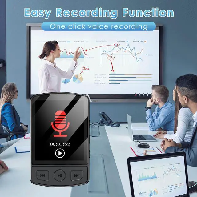 Alt view image 14 of 14 - MP3 Player with Bluetooth 5.2, 64GB Portable MP3 Player with Clip, Mini MP3 Music Player with Earphones FM Radio E-Book Reading HiFi-Speaker, Best Gift for Music Lovers