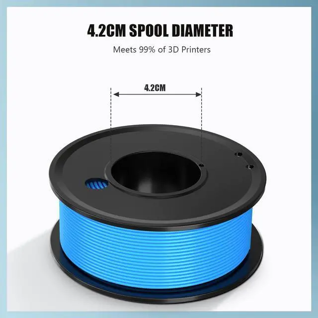 Alt view image 10 of 12 - 3D Printer Filament PLA 1.75mm 3-D Printing Materials 5 Colors Bundle Print Filimate 1.75 mm Orange Green Blue Yellow Purple Filiment1.75 Accuracy ±0.02mm Fillament Spool Vacuum Pack 250G X 5