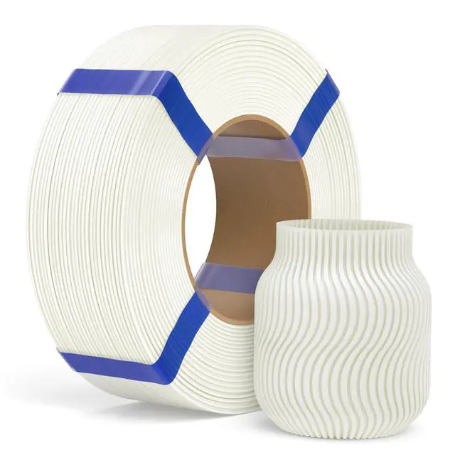 Alt view image 8 of 14 - PLA Basic Refill Filament 1.75mm White 1KG, 3D Printer Filament No Spool Dimensional Accuracy +/- 0.02mm, 3D Printing PLA for Reusable Spool Refilling