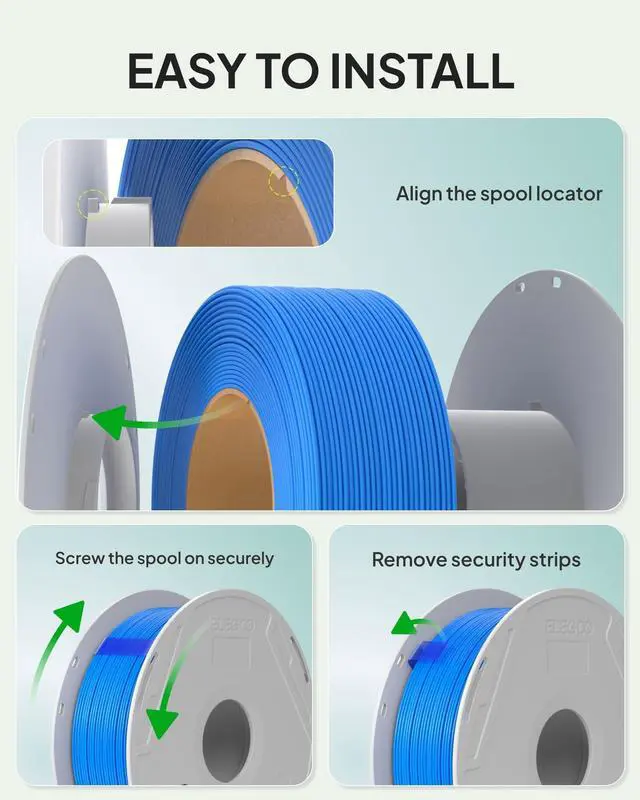 Alt view image 13 of 14 - PLA Basic Refill Filament 1.75mm White 1KG, 3D Printer Filament No Spool Dimensional Accuracy +/- 0.02mm, 3D Printing PLA for Reusable Spool Refilling