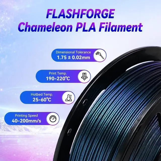 Alt view image 11 of 14 - 3D Printer Filament Chameleon PLA Color Shift Filament 1.75mm, Changes Color with Light and Angles, 1KG Spool (2.2lbs), Dimensional Accuracy +/- 0.02mm for FDM 3D Printers (Burnt Titanium)