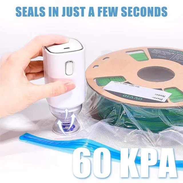 Alt view image 11 of 14 - Filament Storage Bags 30pcs, Plus Size 32X34cm 3D Printer Filament Storage Bags Vacuum Sealed Kit with 30 Desiccants, Auto Pump,Perfect for 3D Filament Storage or Using After Filament Dryer Box