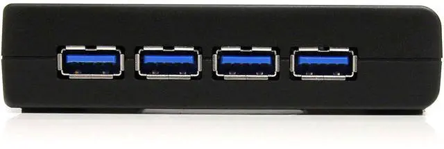 Alt view image 7 of 10 - 4-Port USB 3.0 SuperSpeed Hub with Power Adapter 5Gbps - Portable Multiport USB-A Dock IT Pro - USB Port Expansion Hub for PC/Mac - 4 Port Powered USB Hub for PC (ST4300USB3)