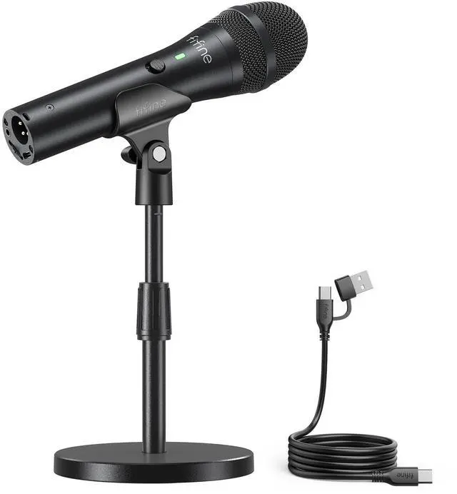 Alt view image 8 of 14 - USB/XLR Dynamic Microphone for Podcast Recording, Studio Mic Set with Desktop Stand for Vocal, Voice Over, Streaming, Black-AmpliTank TANK2