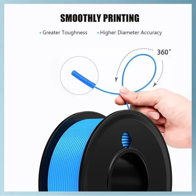 Alt view image 12 of 12 - 3D Printer Filament PLA 1.75mm 3-D Printing Materials 5 Colors Bundle Print Filimate 1.75 mm Orange Green Blue Yellow Purple Filiment1.75 Accuracy ±0.02mm Fillament Spool Vacuum Pack 250G X 5