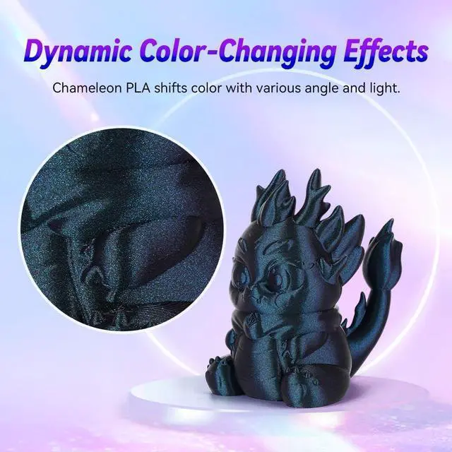 Alt view image 10 of 14 - 3D Printer Filament Chameleon PLA Color Shift Filament 1.75mm, Changes Color with Light and Angles, 1KG Spool (2.2lbs), Dimensional Accuracy +/- 0.02mm for FDM 3D Printers (Burnt Titanium)