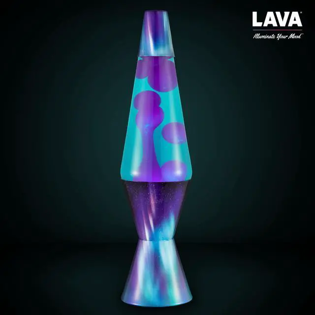 Alt view image 7 of 7 - The Original Lava® Lamp - 14.5" Aurora Borealis Classic Liquid Motion Lamp - Purple Wax and Blue Liquid - Item #2047 (Amazon Exclusive)