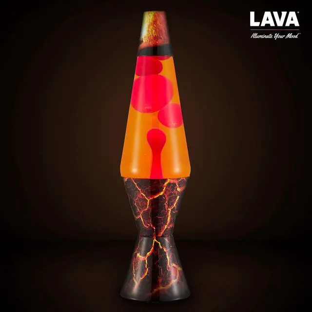 Alt view image 7 of 7 - The Original Lava® Lamp - 14.5" Volcanic Crags - Classic Liquid Motion Lamp - Red Wax and Orange Liquid - #2078 (Amazon Exclusive)