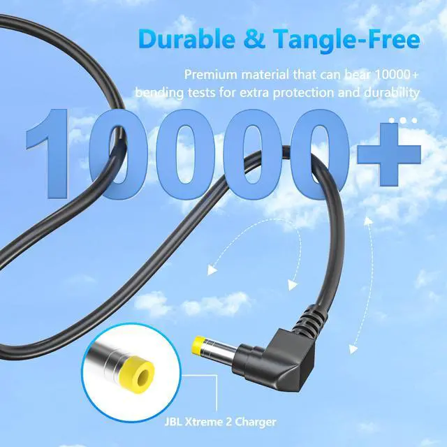 Alt view image 5 of 7 - 19V Replacement for JBL Xtreme 2 Charger/Extreme 2 / Xtreme/JBL Boombox Portable Wireless Bluetooth Speaker Replacement JBL Speaker Power Cord