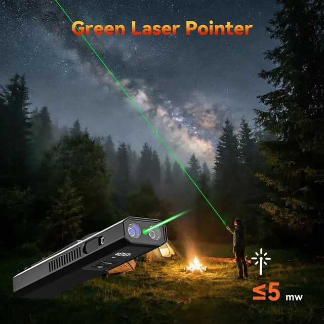Alt view image 4 of 7 - 4-in-1 EDC Flat Flashlight, USB-C Rechargeable Magnetic Handheld Slim Flashlights with UV Light & Green Laser Pointer & Red Strobe Combo, Waterproof Aluminum Alloy Pocket Clip Flashlight-LT 010