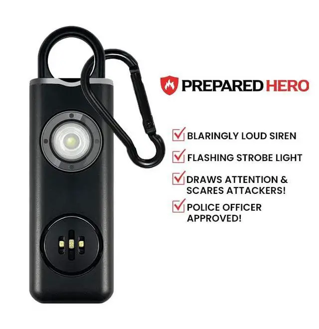 Alt view image 2 of 7 - Defense Alarm, Keychain Personal Safety Alarm for Women, 1 Pk | Loud Siren With Pull-Pin Activation, Built-In Flashlight And Reusable Keychain Clip For School, Travel And Daily Carry