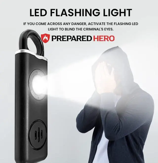 Alt view image 4 of 7 - Defense Alarm, Keychain Personal Safety Alarm for Women, 1 Pk | Loud Siren With Pull-Pin Activation, Built-In Flashlight And Reusable Keychain Clip For School, Travel And Daily Carry