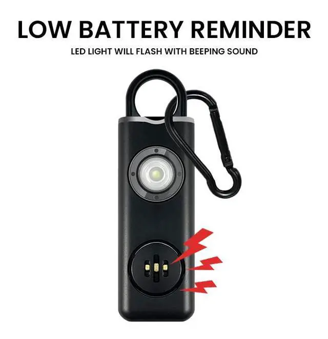 Alt view image 5 of 7 - Defense Alarm, Keychain Personal Safety Alarm for Women, 1 Pk | Loud Siren With Pull-Pin Activation, Built-In Flashlight And Reusable Keychain Clip For School, Travel And Daily Carry