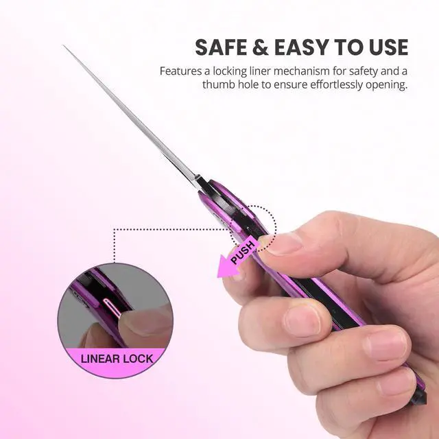 Alt view image 7 of 7 - Pink Multitool Carabiner, Stocking Stuffers Gifts for Mom Women Wife, 6-in-1 Keychain Multi Tools with Window Breaker, Bottle Opener and Screwdriver, EDC Gear Gadget for Camping Hiking