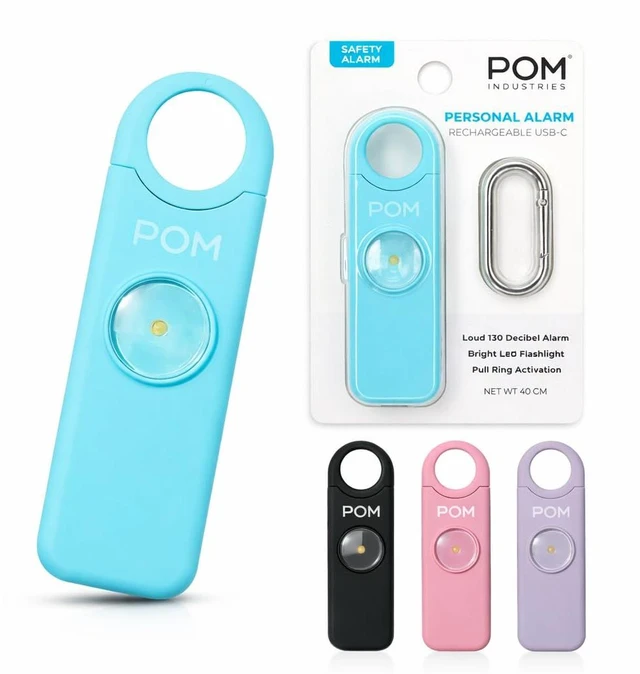 Main image of Personal Safety Alarm for Women 130dB Loud Emergency Siren, USB-C Rechargeable with Bright LED Flashlight, Portable Keychain Design for Self Defense, Purse, Backpack & Travel (Aqua)
