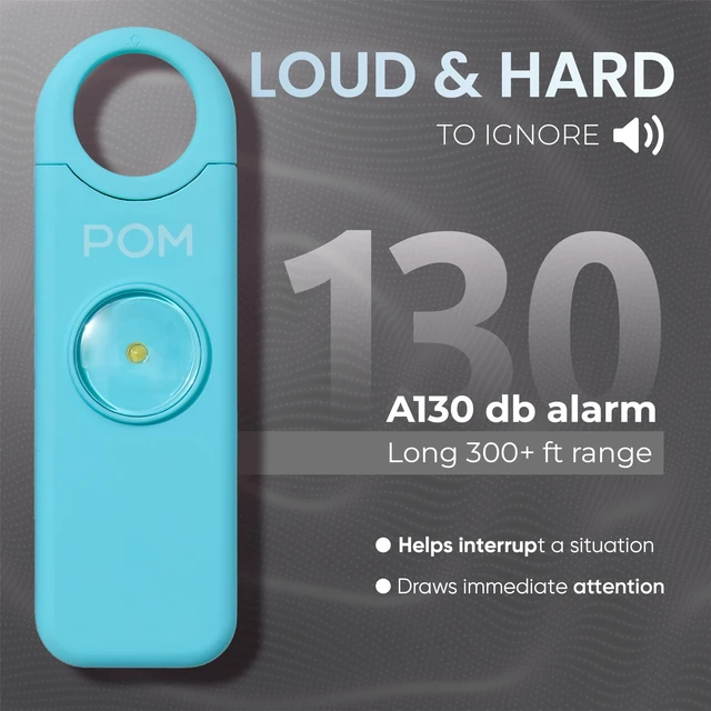 Alt view image 3 of 7 - Personal Safety Alarm for Women 130dB Loud Emergency Siren, USB-C Rechargeable with Bright LED Flashlight, Portable Keychain Design for Self Defense, Purse, Backpack & Travel (Aqua)