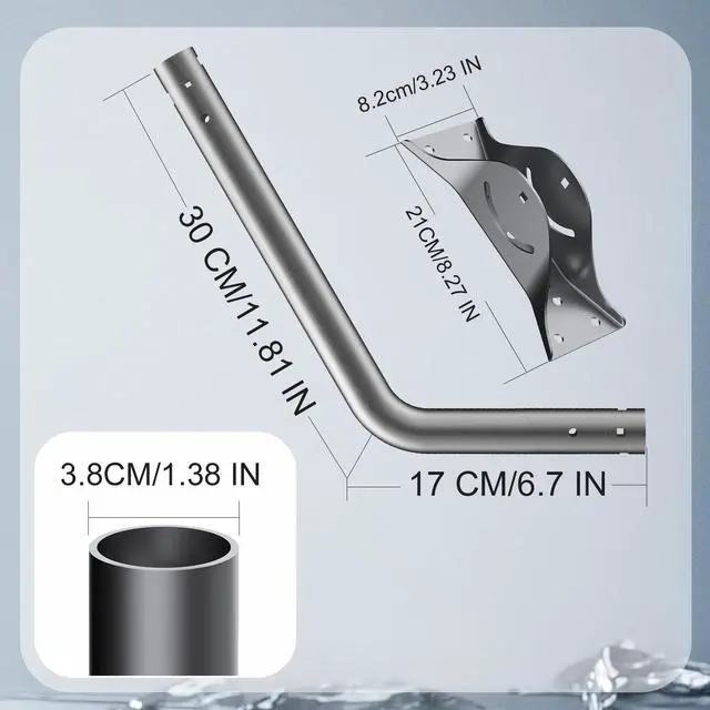 Alt view image 6 of 7 - Standard 4/4X Mount for Starlink, Adjustable Wall/Roof Mounting Kit with Aluminum Pipe Adapter, Compatible with Starlink Standard Gen 3/V3