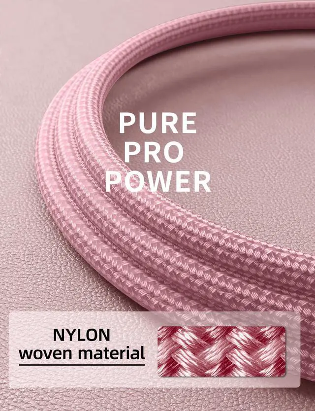 Alt view image 6 of 7 - USBC Cables 6FT, 2Pack USB C to C Charger Cable, Long USBC Fast Charging Cable Nylon Braided USB C iPhone Charger Cord Compatible with iPhone 17 16/15/Pro Max/PlusSamsung Galaxy S23/LG and More-Pink