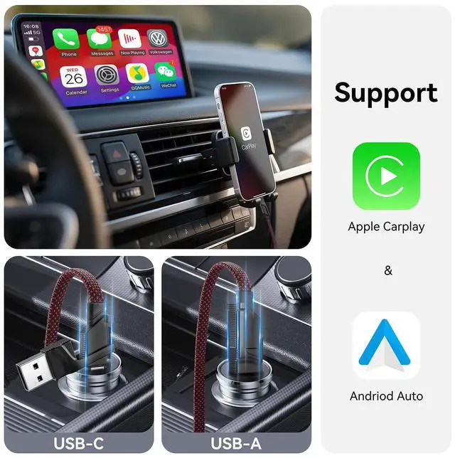 Alt view image 4 of 7 - 240W 4 in 1 Charging Cable,6FT USB C to Lightning Cable Braided USB C Cable Fast Charging iPhone Charger Cable with USB A/C to C/Lightning for iPhone 17 16 15 14 Pro/MacBook/iPad/Samsung S25 S24