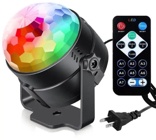 Alt view image 2 of 7 - Disco Party Lights Sound Activated Strobe Light with Remote, DJ Stage Lighting for Home Dance Parties Birthday Karaoke Halloween Christmas Decorations