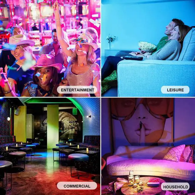 Alt view image 3 of 6 - LED Color Changing Light Bulb with Remote Control, 10W E26 RGB+Daylight White 5700K LED Bulbs Dimmable with Memory Function, Ideal Lighting for Home Decoration,Stage,Bar,Party, 2 Pack