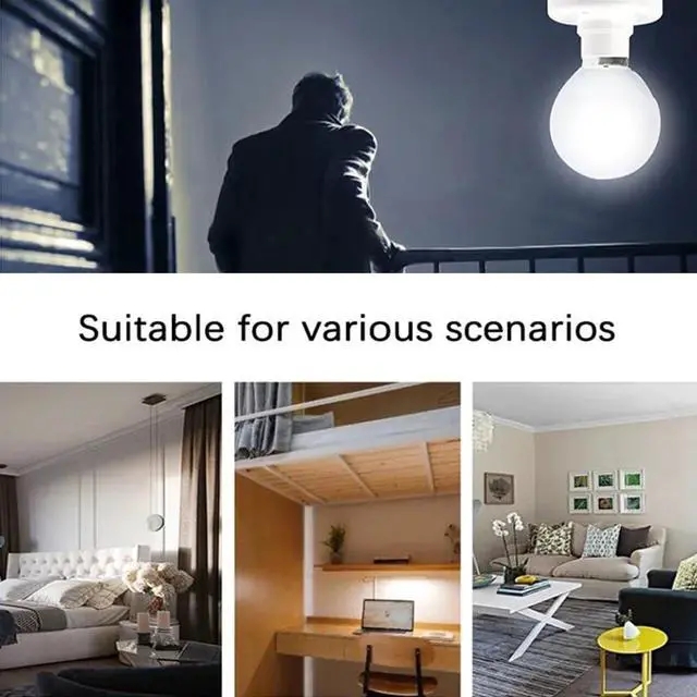 Alt view image 4 of 7 - Light Socket with Cord Light Bulb Base E26/ E27 Lamp Base Desktop 15ft Include Screw Light Bulb Socket with On/Off Switch Hanging Light Cord Extension (1)