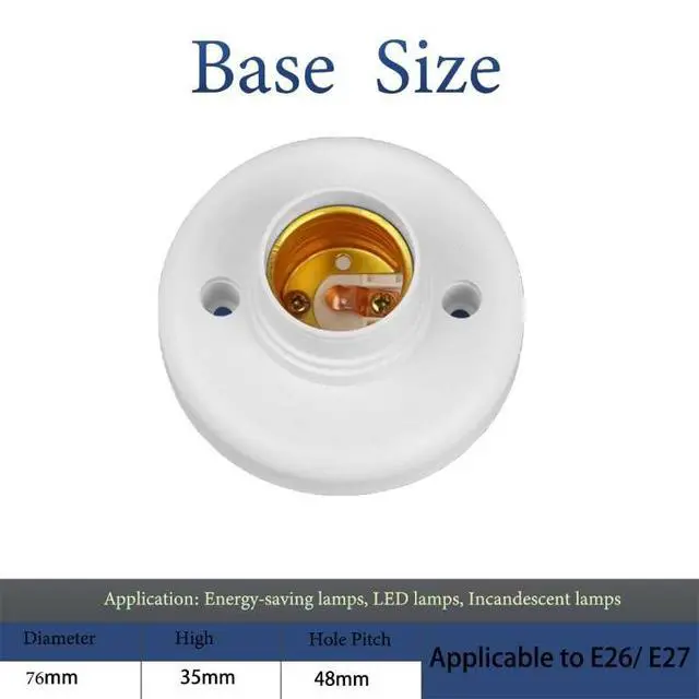Alt view image 3 of 7 - 10 FT Light Bulb Base with Cord E26/E27 Light Socket with On/Off Switch, 110V-250V Lamp Base for Light Socket with Cord, Light Bulb Socket with Plug-in Lamp Holder Base for Desktop,Include Screw