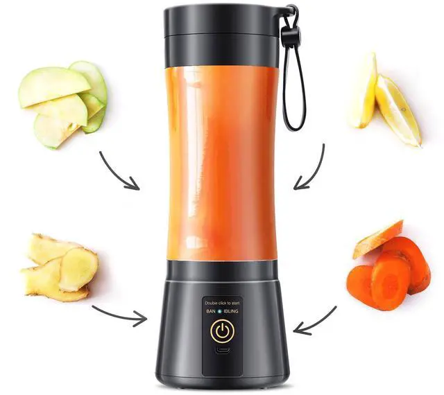 Main image of Portable Blender for Smoothies & Shakes - Cordless Personal Size Blender with 6 Blades, 380Ml Juice Cup, Lightweight & Rechargeable, Freshly Squeezed for Picnic/Sports/Office