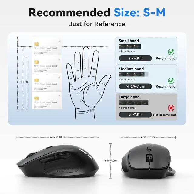 Alt view image 7 of 7 - Wireless Mouse for Laptop, Dual-Mode Bluetooth Wireless Mouse