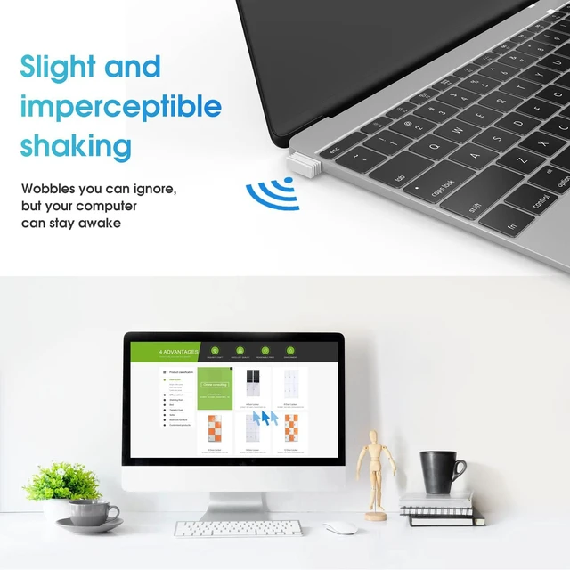 Alt view image 5 of 7 - Slim Silent Wireless Mouse, Rechargeable Ultra-Thin Ergonomic Design, 2.4G Portable Computer Mouse for Office, Home, Notebook, MacBook, Windows Jiggler