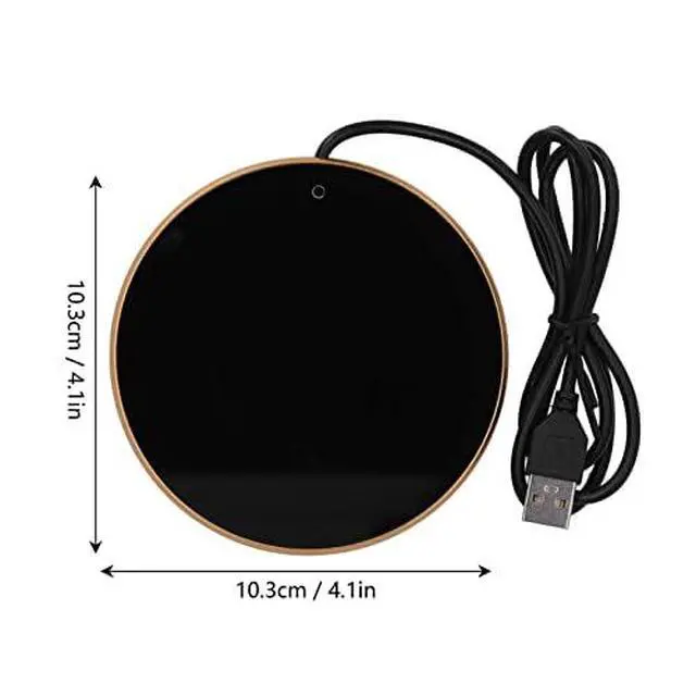 Alt view image 4 of 7 - 5V 2A USB Candle Warmer, 4.1in Coffee Mug Cup Warmer With Smart Power Off Function, 55C Constant Temperature for Home and Office (Gold)