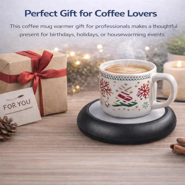 Alt view image 6 of 6 - USB Coffee Mug Warmer for Desk Smart Beverage Heater Pad USB Powered Cup Coaster for Home Office & Office Use, 5V Electric Mug Warmer Up to 80°C