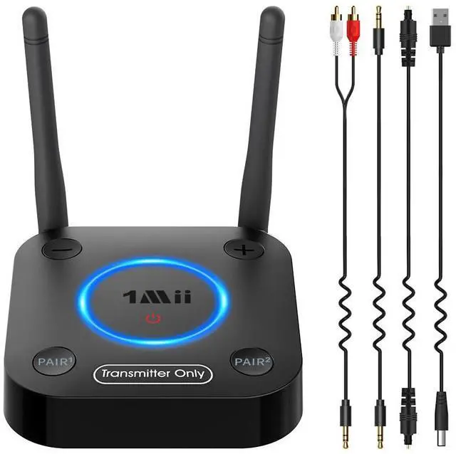 Main image of B06TX Bluetooth 5.3 Transmitter for TV to Wireless Headphone/Speaker, Bluetooth Adapter for TV w/Volume Control, AUX/RCA/Optical/Coaxial Audio Inputs, Plug n Play, aptX Low Latency & HD