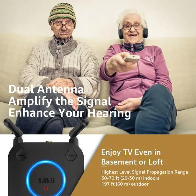 Alt view image 6 of 7 - B06TX Bluetooth 5.3 Transmitter for TV to Wireless Headphone/Speaker, Bluetooth Adapter for TV w/Volume Control, AUX/RCA/Optical/Coaxial Audio Inputs, Plug n Play, aptX Low Latency & HD