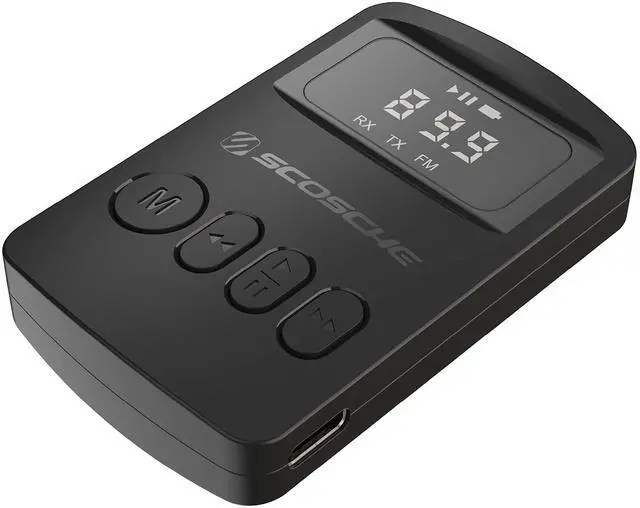 Main image of BTTRFM-SP1 Portable Bluetooth Transmitter/Receiver, FM Transmitter and Wireless Audio Receiver for TV, Headphones, Home/Car Stereo, Airplane Entertainment and more, up to 7 Hour Battery Life