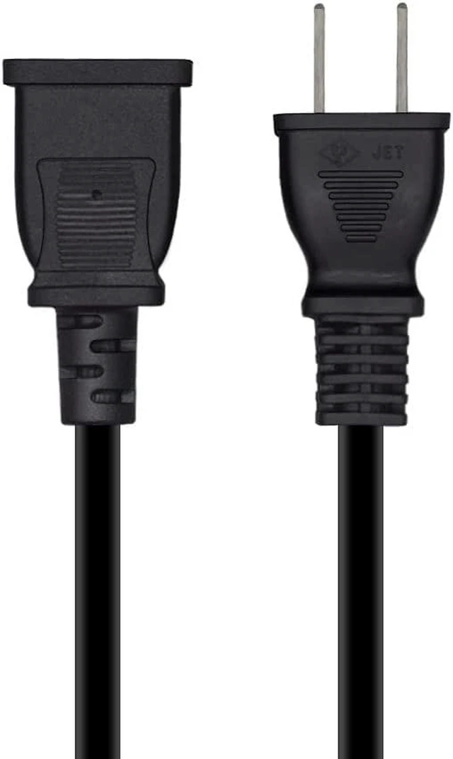 Alt view image 6 of 7 - (16.4ft/5m) USA Outlet Saver Power Extension Cord Cable 125V 10A 2-Prong 2 Outlets for NEMA 5-15P to NEMA 5-15R,Nice Extension (16.4ft/5m)