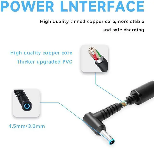 Alt view image 5 of 7 - Laptop Charger Compatible with HP Victus 4.5*3.0mm Tip 200W Adapter | Compatible with Omen Gaming 15 17 Pavilion 15 17 Zbook 15 17 Victus 15 16 Envy 15 TPN-DA10 L00818-850 ADP-200HB B TPN-LA21