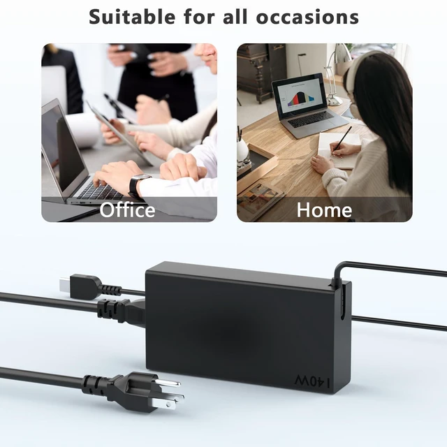 Alt view image 4 of 7 - Universal 140W USB C Laptop Charger Compatible with Lenovo HP MSI,Legion Yoga Pro ThinkPad OMEN Transcend 14 16s P15s P14s Yoga Pro 7 IdeaPad Pro 5 Prestige 14 AI Studio