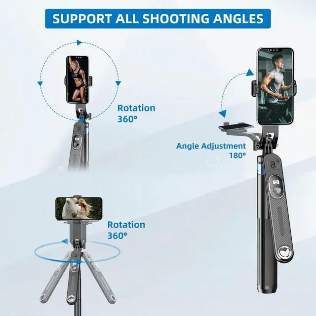 Alt view image 3 of 7 - Selfie Stick Phone Tripod-71 Cell Phone Holder with Remote
