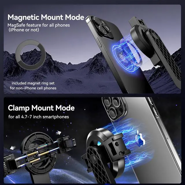 Alt view image 2 of 7 - Portable MagSafe Selfie Stick Tripod for iPhone with Rechargeable Remote