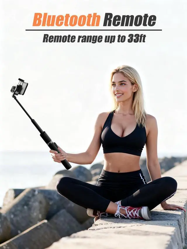 Alt view image 4 of 7 - 61'' Tall Tripod for iPhone - Selfie Stick Tripod All in One Selfie Stick with Wireless Remote, Lightweight Phone Stand for Video Recording/Vlog/Live Stream/Photo Compatible with All Smartphones