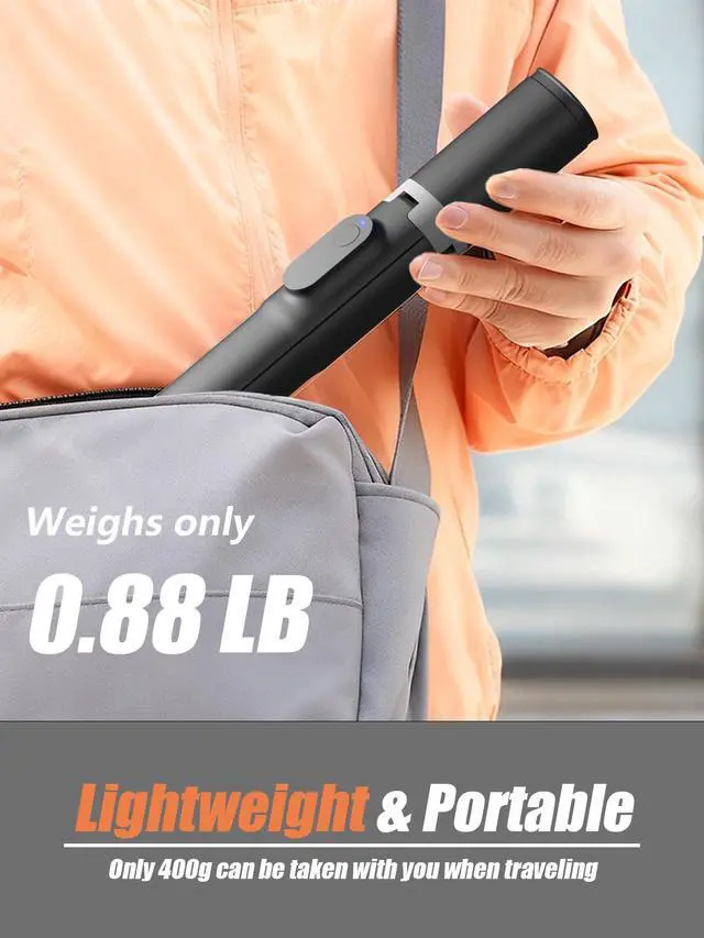 Alt view image 6 of 7 - 61'' Tall Tripod for iPhone - Selfie Stick Tripod All in One Selfie Stick with Wireless Remote, Lightweight Phone Stand for Video Recording/Vlog/Live Stream/Photo Compatible with All Smartphones