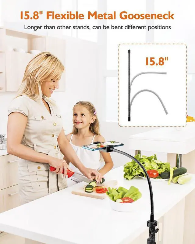 Alt view image 6 of 7 - Phone Tripod, 85" Tall Tripod for iPhone with Remote & Phone Holder