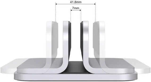 Alt view image 2 of 7 - Aluminum Laptop Stand, Sturdy and Adjustable, Compatible with Apple MacBook Pro/Air, Mac Mini, iPad Pro, Silver